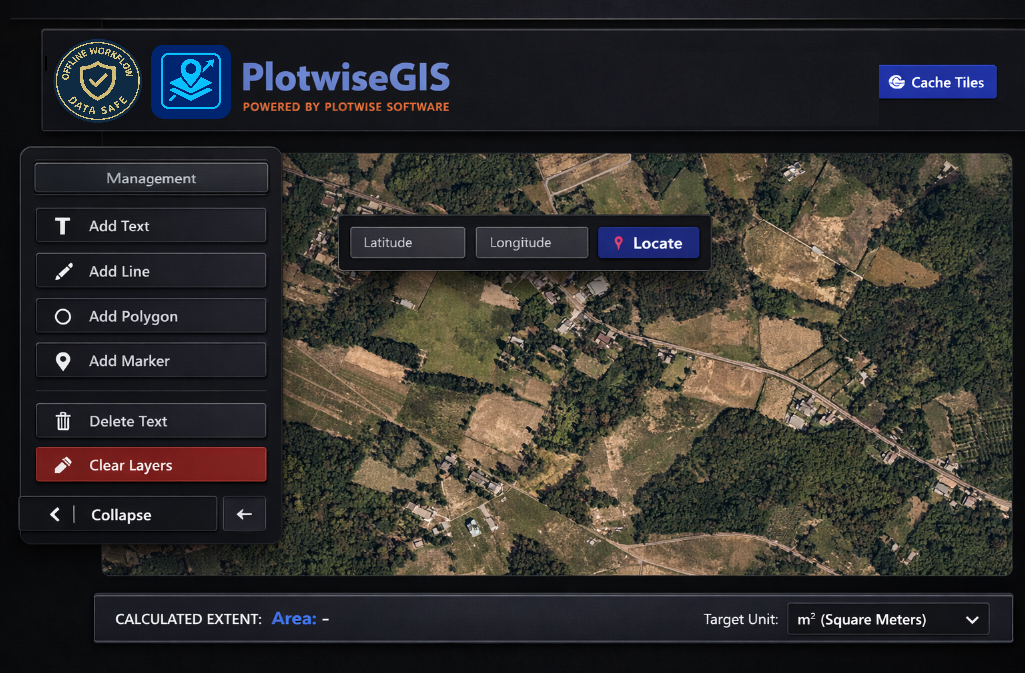 PlotwiseGIS data input interface
